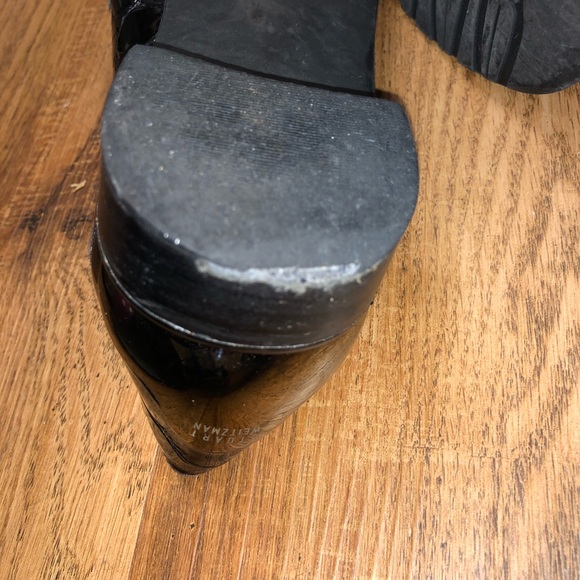 Stuart Weitzman Patent Leather Croc Print Loafers - Picture 7 of 8